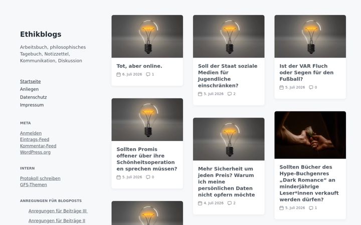 Screenshot of ethikblogs.de