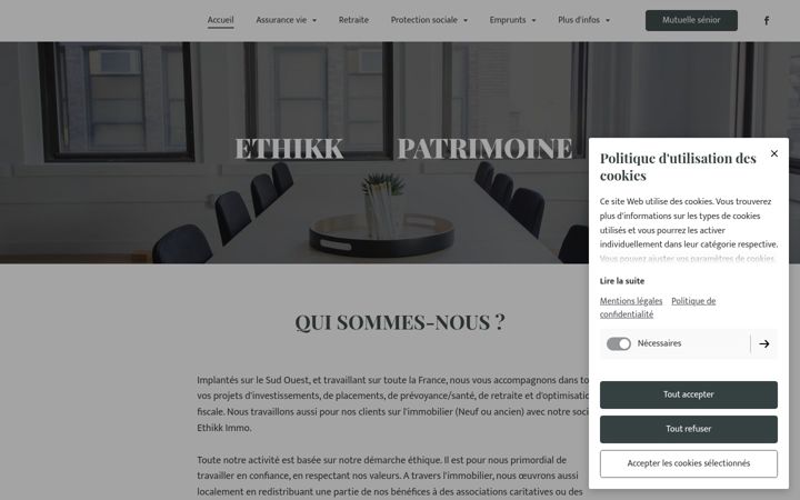 Screenshot of ethikk-patrimoine.com
