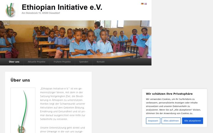 Ekraanipilt saidist ethiopian-initiative.org