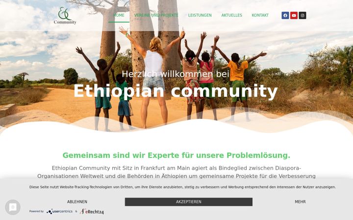 Screenshot of ethiopiancommunity.de
