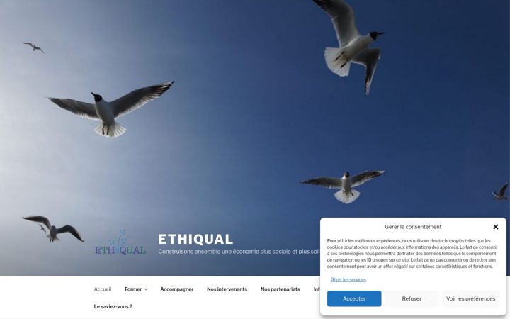 Screenshot of ethiqual.fr