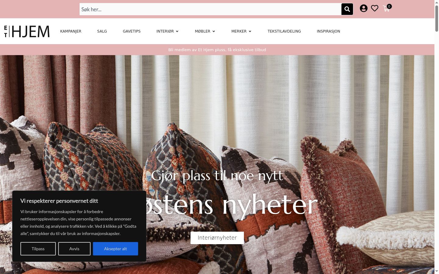 Screenshot of the consent banner shown before any interaction