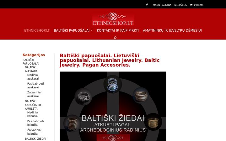 Snímek obrazovky ethnicshop.lt
