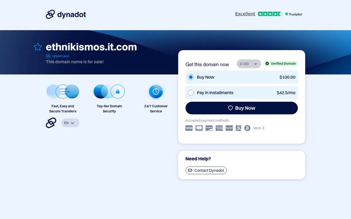 Captură de ecran a ethnikismos.it.com