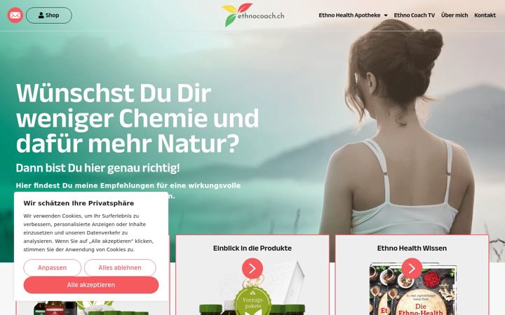 Екранна снимка на ethnocoach.ch