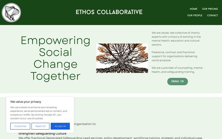 Capture d'écran de ethos-collaborative.org