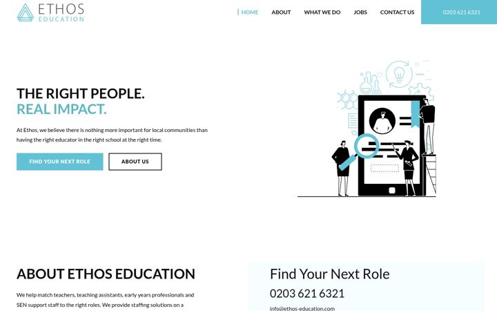 Screenshot of ethos-education.com