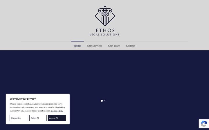 Screenshot of ethos-legal.eu