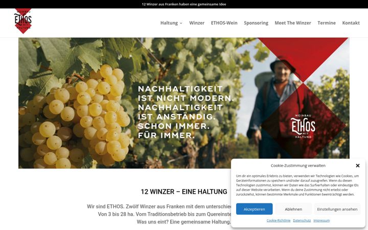 Screenshot von ethos-wein.de