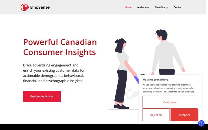 Screenshot of ethosense.ca