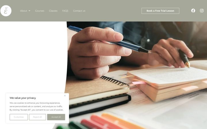 Screenshot of ethosgreekcourses.com