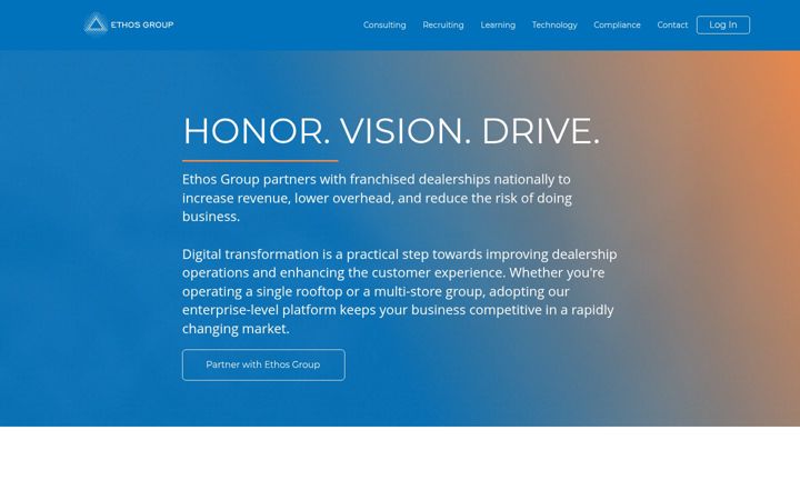 Screenshot of ethosgroup.com