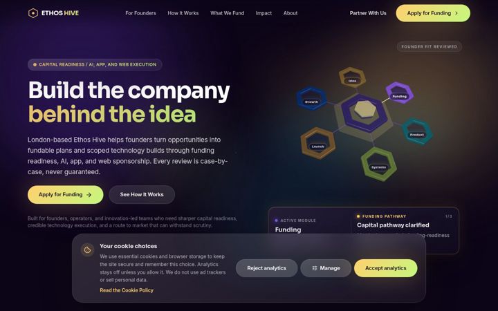 Screenshot of ethoshive.com
