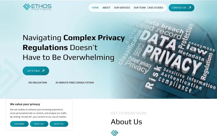 Screenshot of ethosprivacysolutions.com