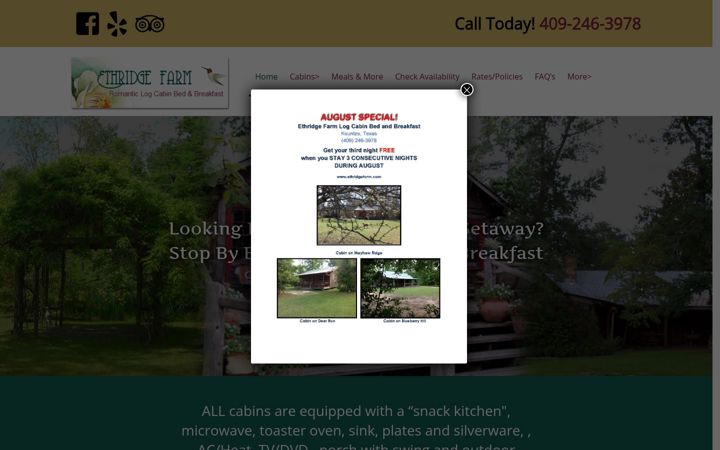 Screenshot of ethridgefarm.com