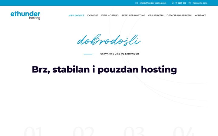 Screenshot of ethunder-hosting.com