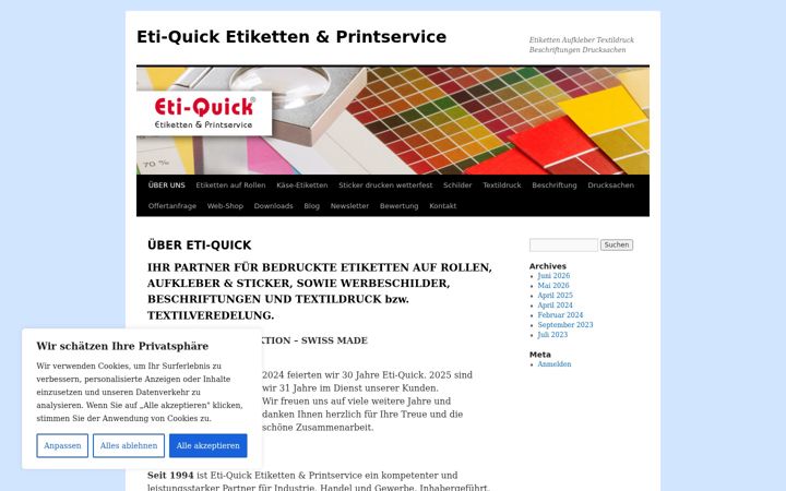 Екранна снимка на eti-quick.ch