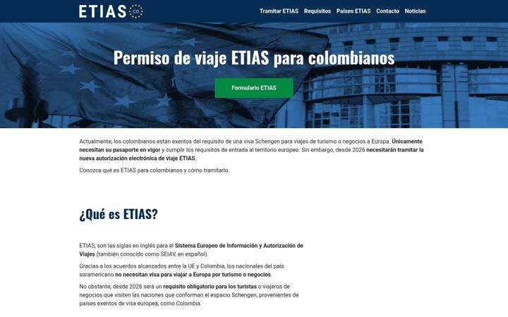 Screenshot of etiaseuropa.com.co