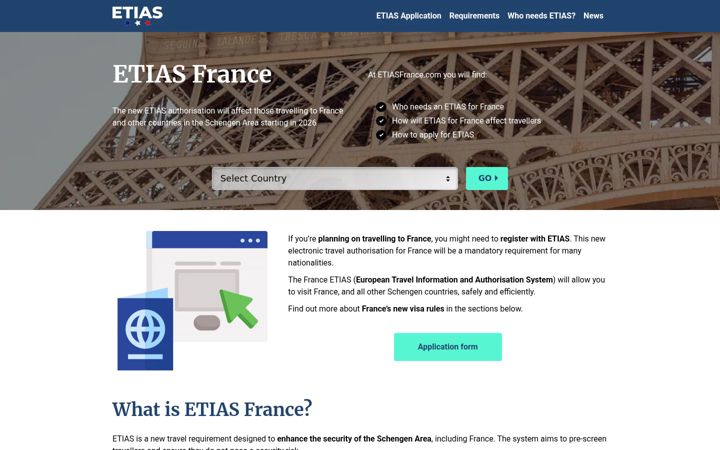 Screenshot of etiasfrance.com