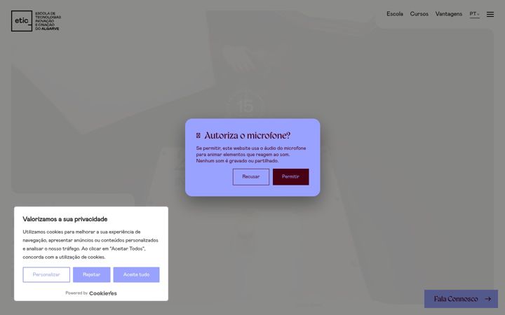 Screenshot of eticalgarve.com