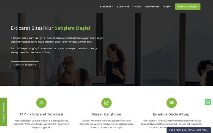 Ekraanipilt saidist eticaretkur.com