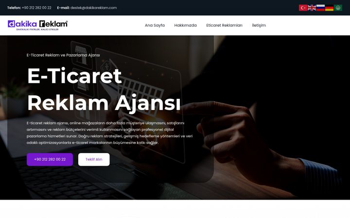 Screenshot of eticaretreklam.com