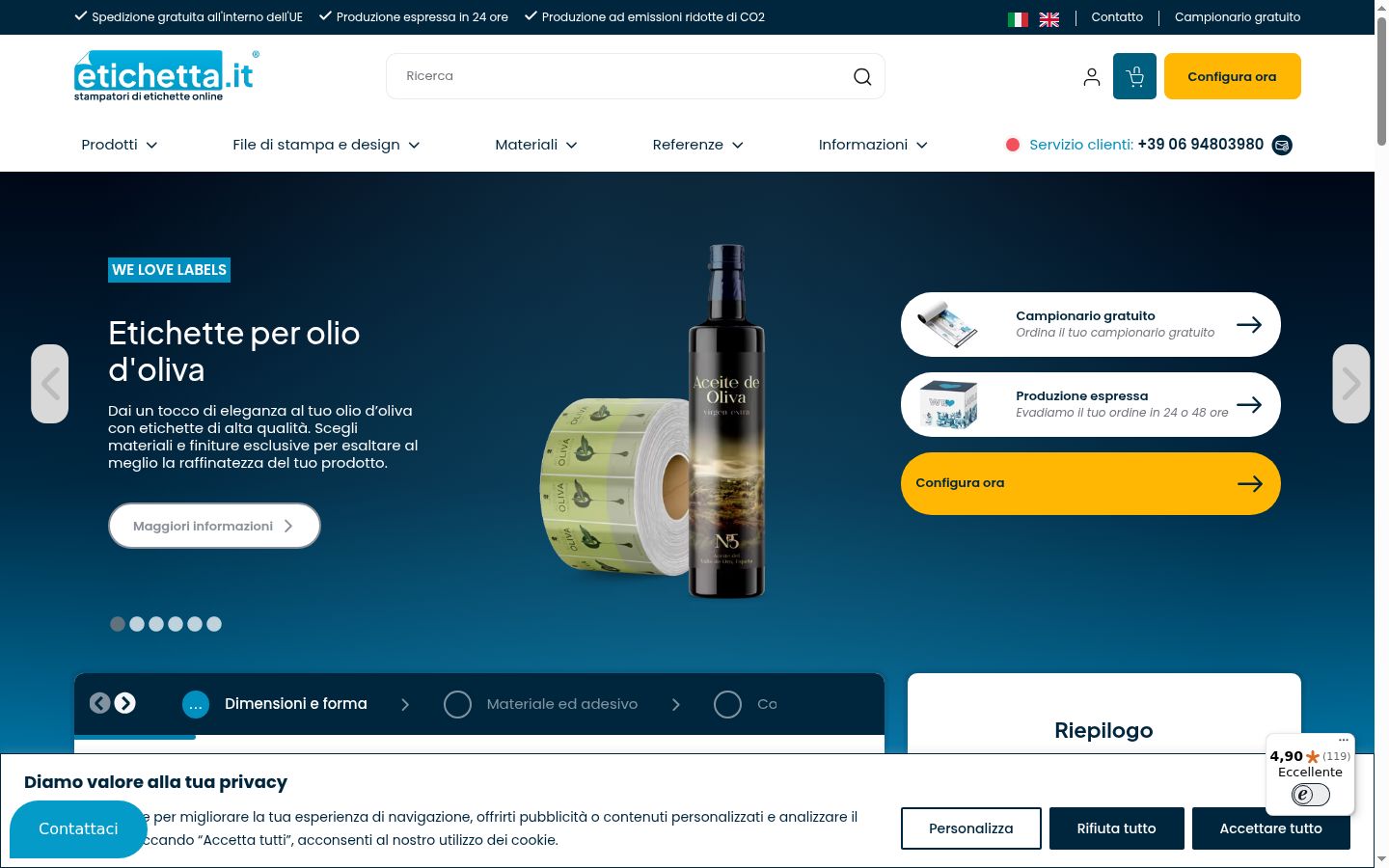 Snímek obrazovky baneru souhlasu zobrazeného před jakoukoli interakcí