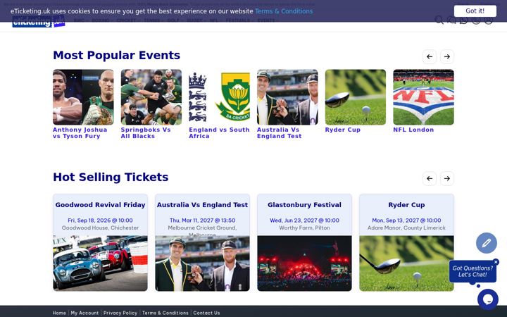 Screenshot of eticketing.uk