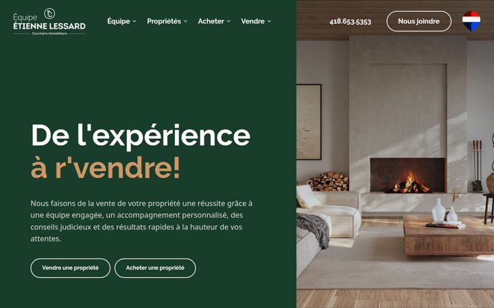 Screenshot of etiennelessard.com