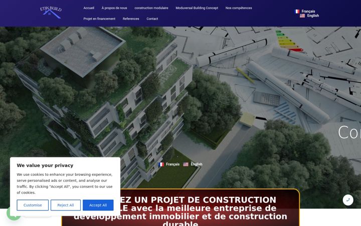 Screenshot of etikbuild.com