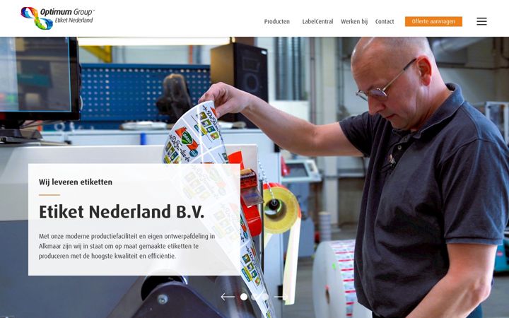 Screenshot ta' etiketnederland.nl