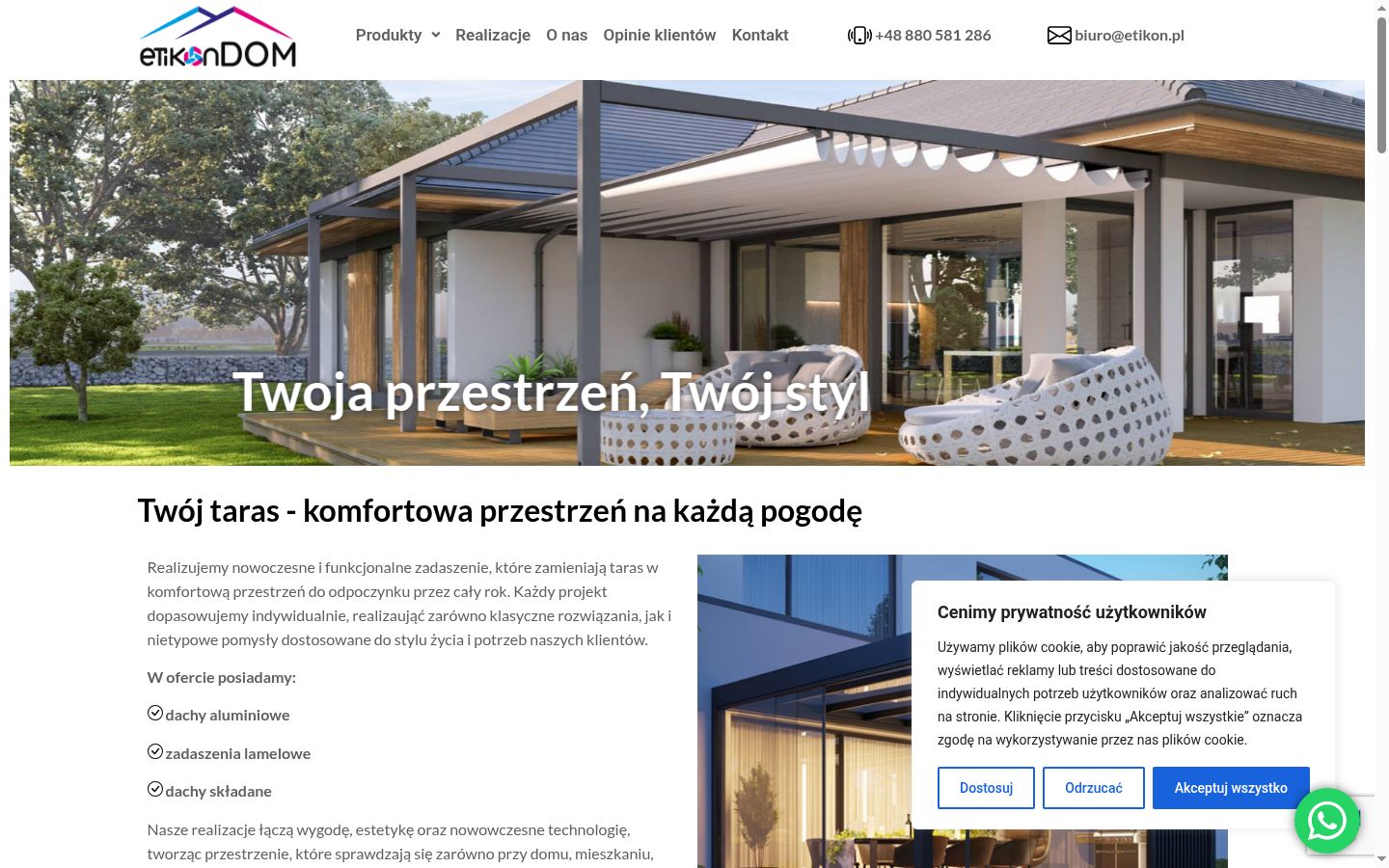 Screenshot des Einwilligungsbanners vor jeglicher Interaktion
