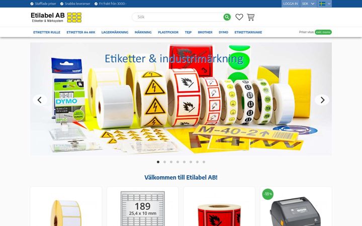 Screenshot of etilabel.se