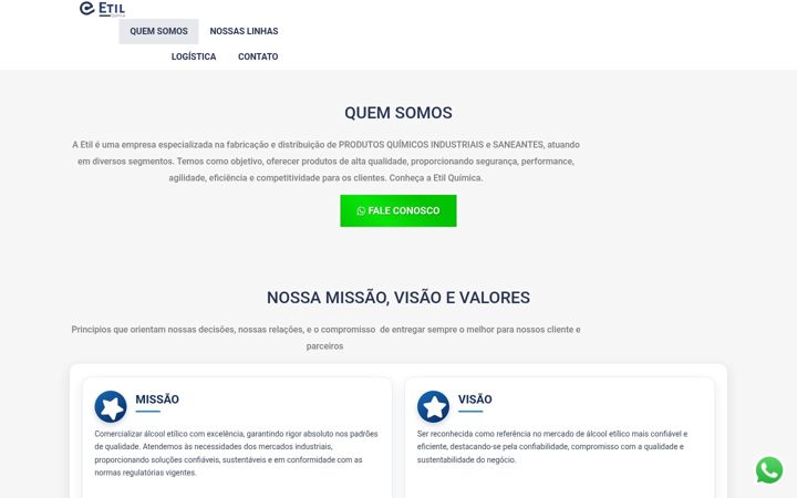 Screenshot of etilquimica.com.br