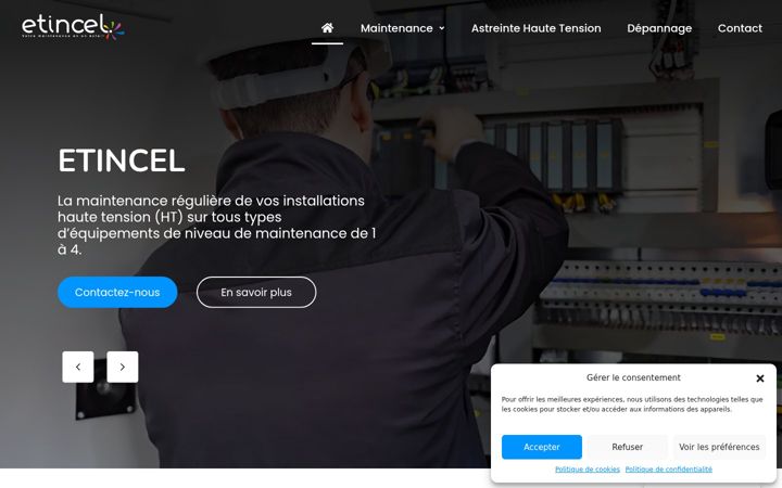 Screenshot stránky etincel-htbt.fr