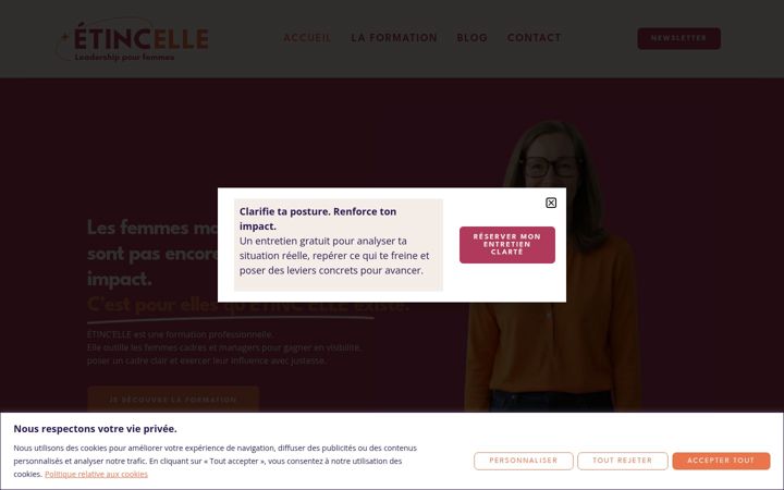 Screenshot stránky etincelle-leadership.fr