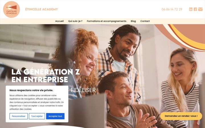 Screenshot of etincelleacademy.com