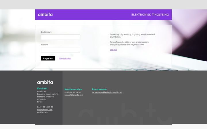 Screenshot of etinglysing.no