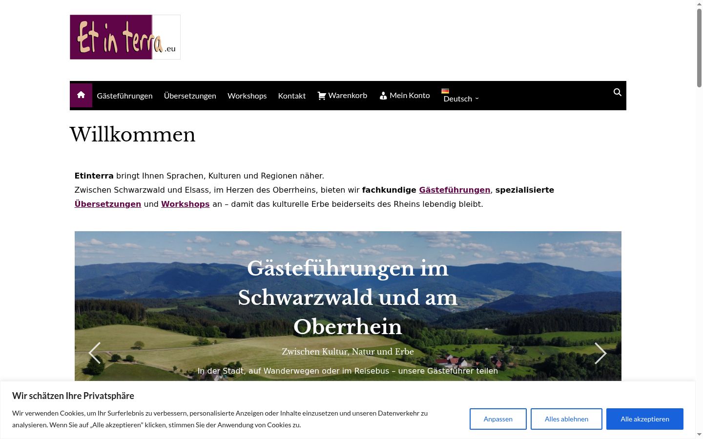 Screenshot tal-banner tal-kunsens muri qabel kwalunkwe interazzjoni