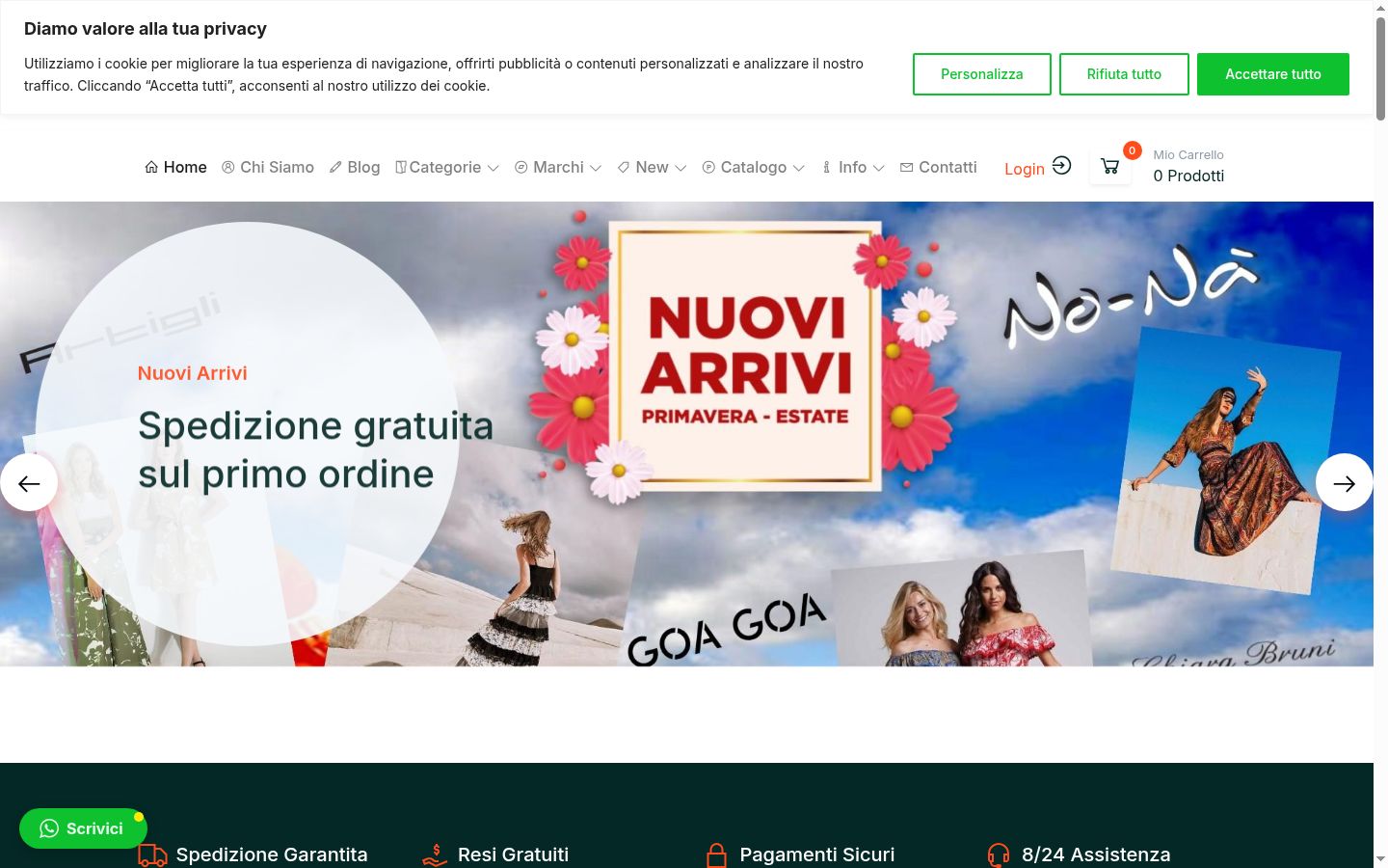 Snímek obrazovky baneru souhlasu zobrazeného před jakoukoli interakcí