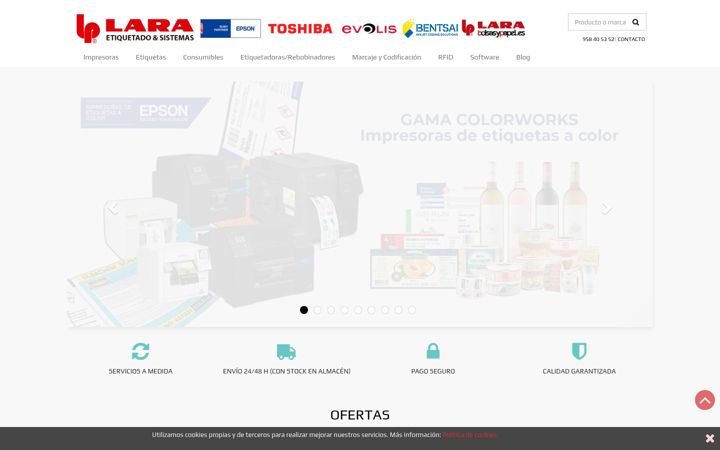 Screenshot of etiquetadoysistemas.es