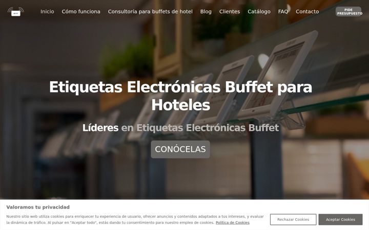 Skjermbilde av etiquetaselectronicasparabuffets.es