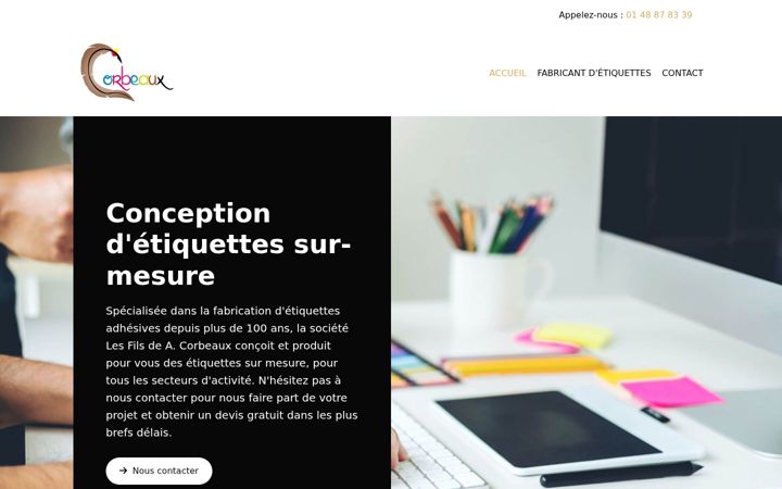 Screenshot of etiquettes-corbeaux.fr