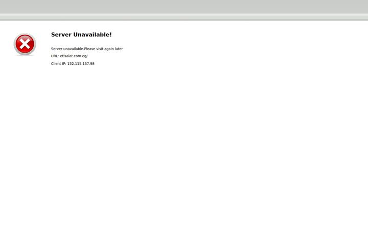Screenshot of etisalat.com.eg