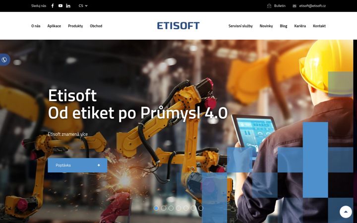Snímek obrazovky etisoft.cz