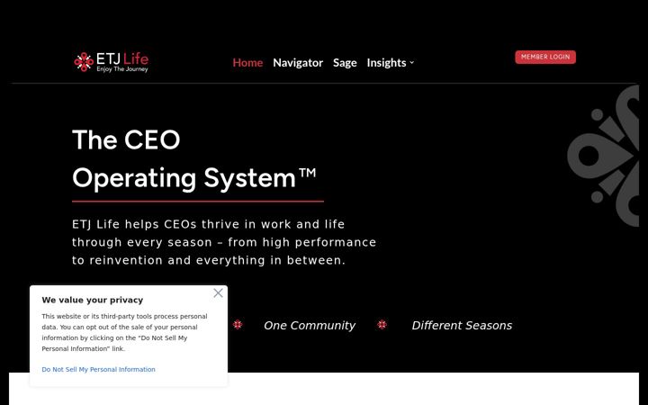 Screenshot of etjlife.com