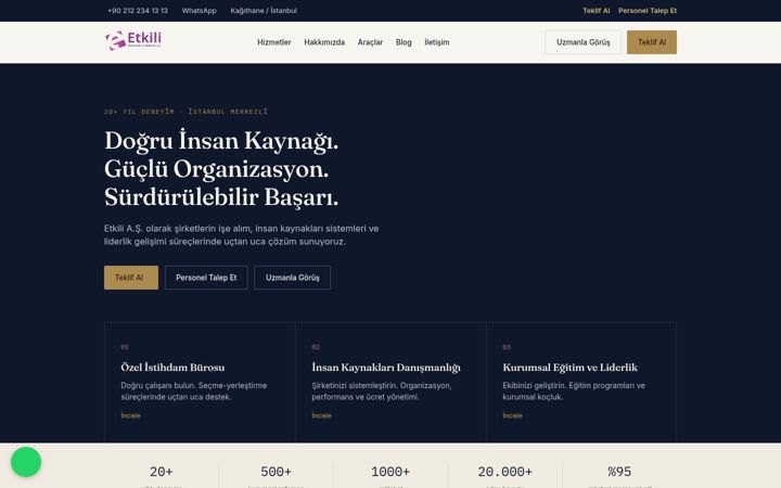 Screenshot of etkilias.com