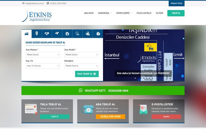 Capture d'écran de etkinis.com.tr