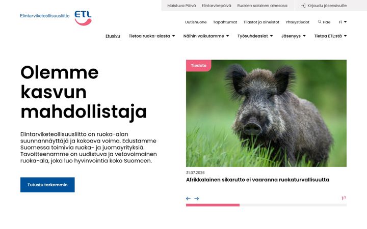 Екранна снимка на etl.fi