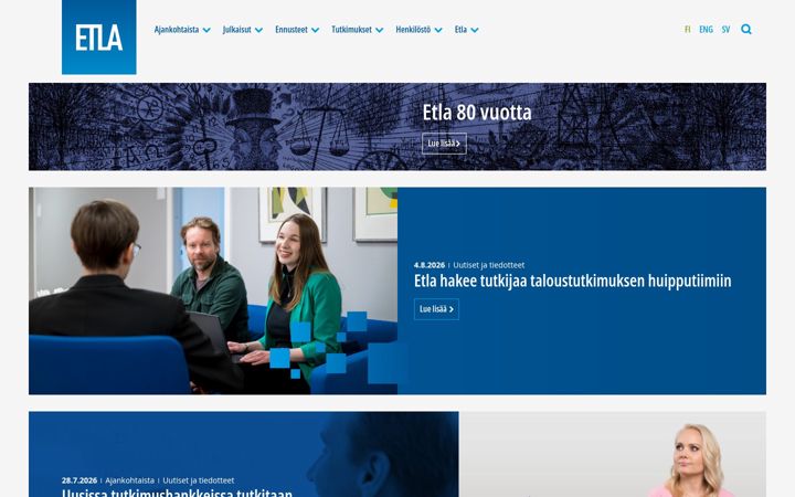 Екранна снимка на etla.fi